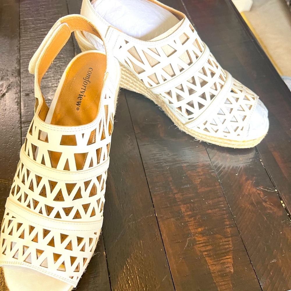 The Karen Espadrille Wedge Sandal by Comfortview